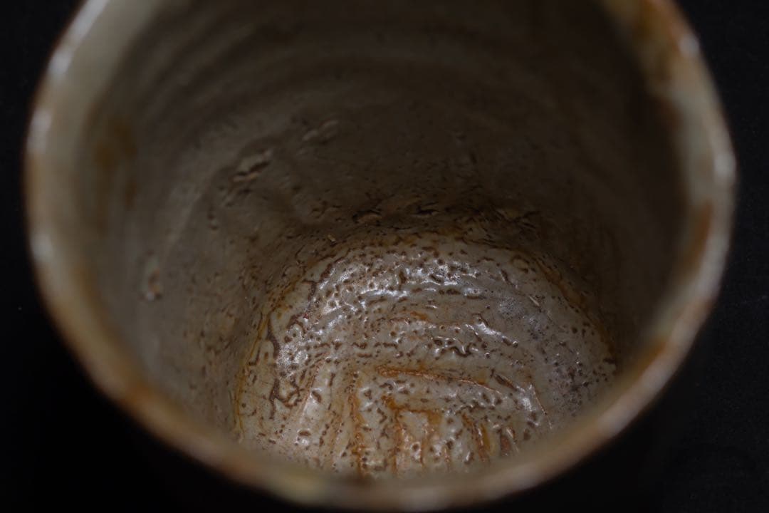 古志野焼？鶴の絵柄 花瓶 水指として使えます　ひびあり