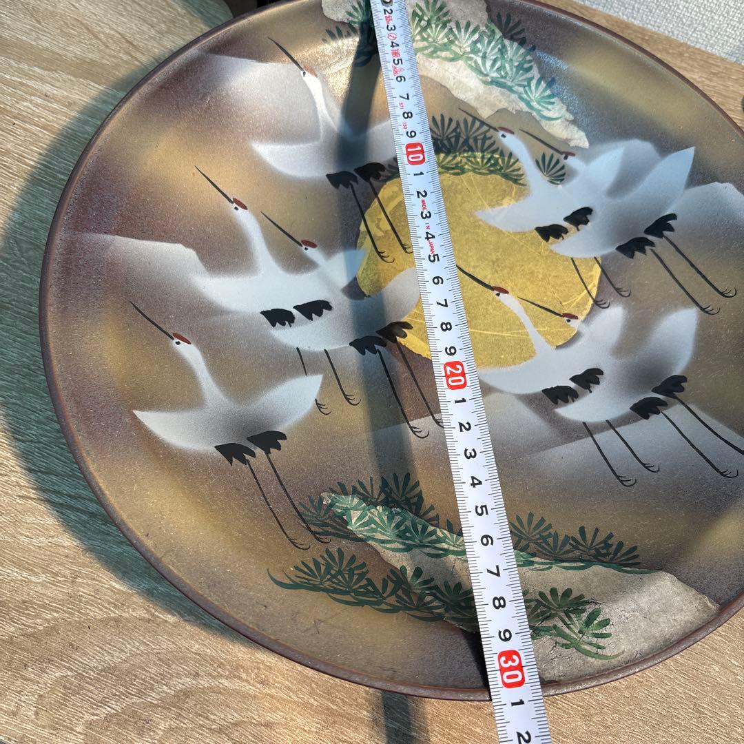 九谷焼 飾皿 九谷焼 飾皿 （皿立付） 伝統工芸(D-428 8)