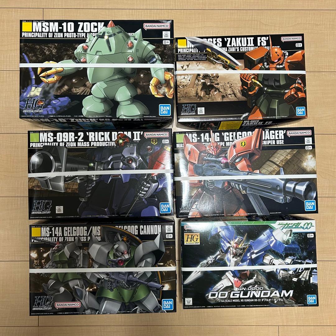 購*。様 HG ガンプラ　6点セット　ジオン軍　未組立新品　ドム　ゲルググ　ギャ