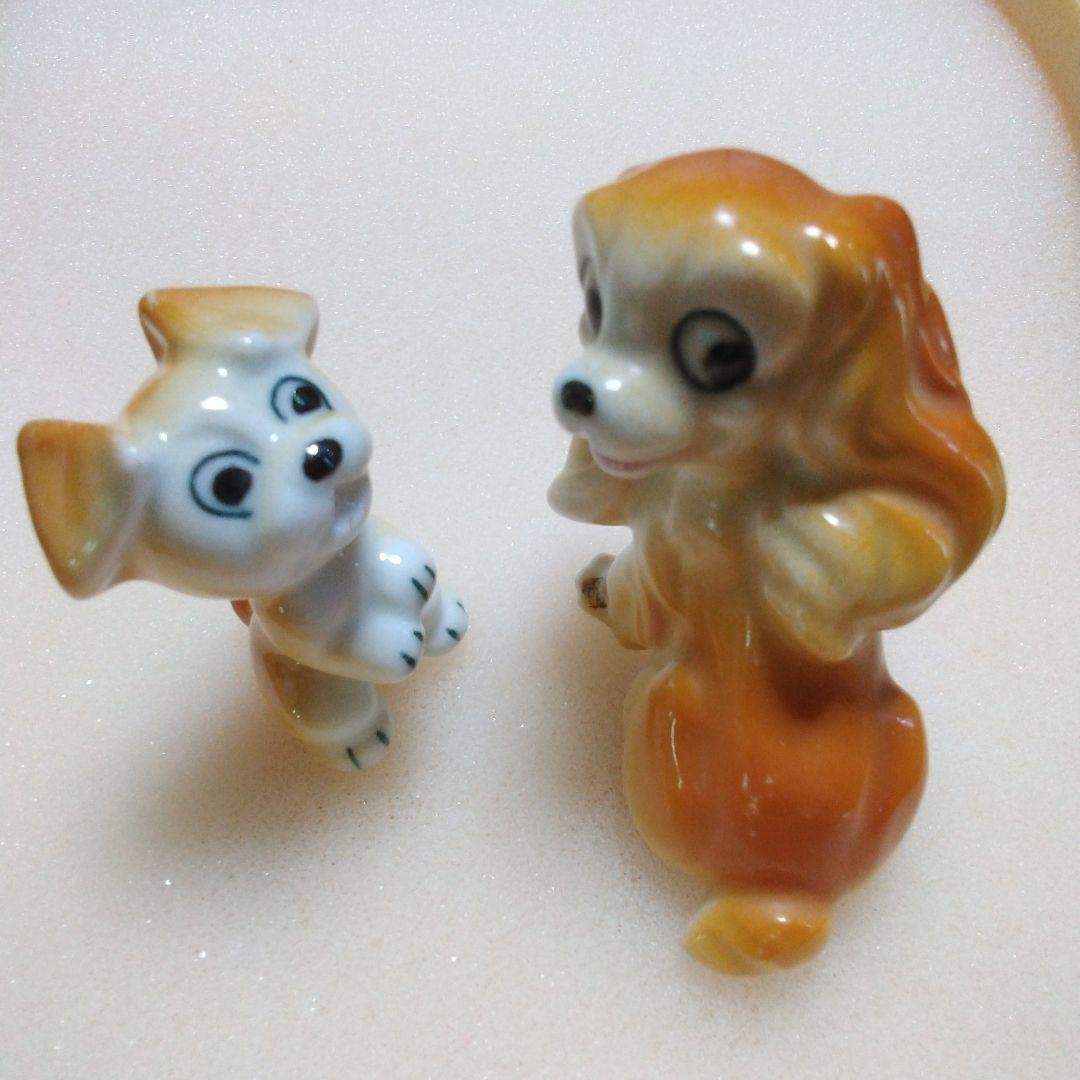 昭和レトロビンテージアンティークコレクション親子犬&ゾウさん(陶器新品未使用)