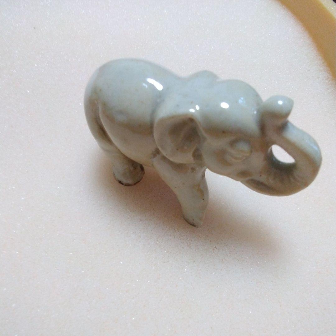 昭和レトロビンテージアンティークコレクション親子犬&ゾウさん(陶器新品未使用)