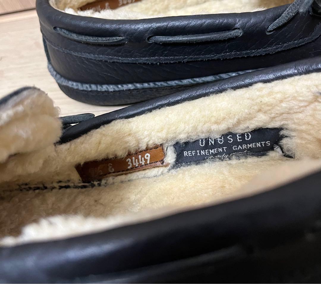 最終値下　UNUSED × Russell Moccasin ムートンモカシン