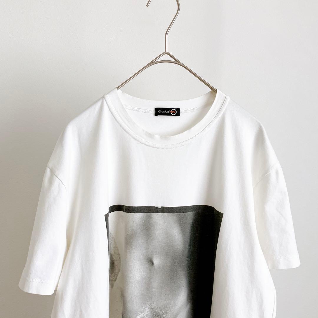 中田英寿着用モデル イタリア製 cruciani プリント 半袖 Tシャツ