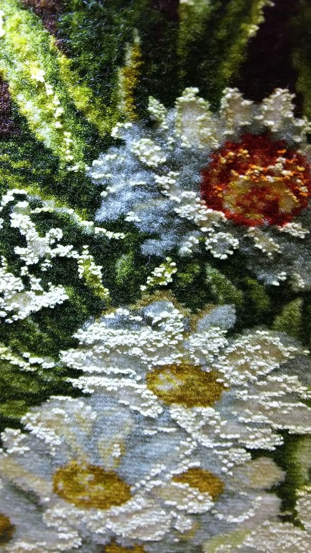 手織りペルシャ絨毯　タブリーズ産絨毯絵画　ウール&シルク