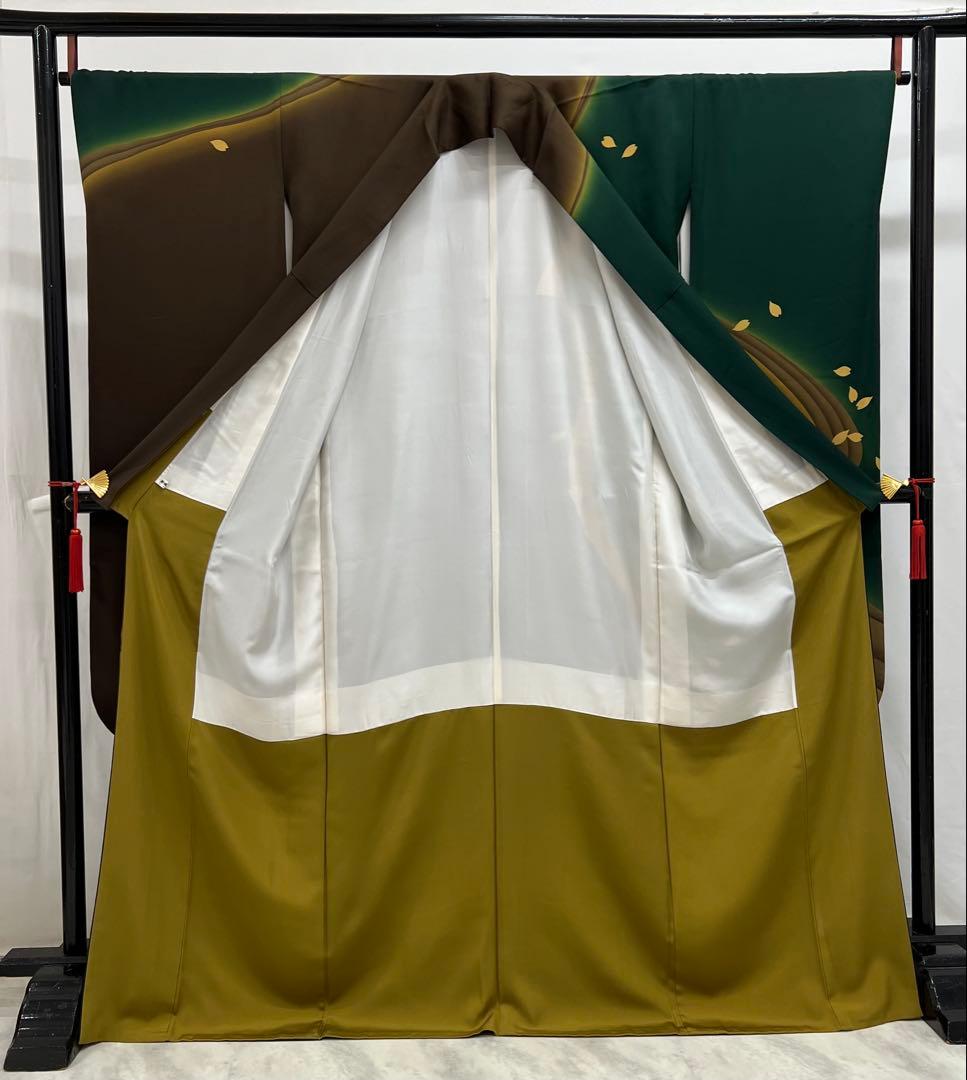 振り袖　フルセット　別誂長襦袢　金彩加工　刺繍入り　両面全通袋帯　個性的　663