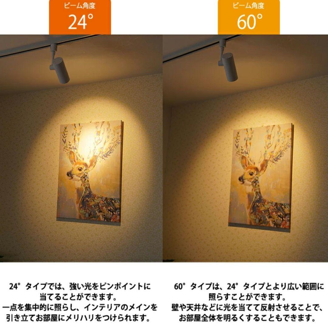 ヒカリ屋の照明 スポットライト 白 24度 1個 60度 2個
