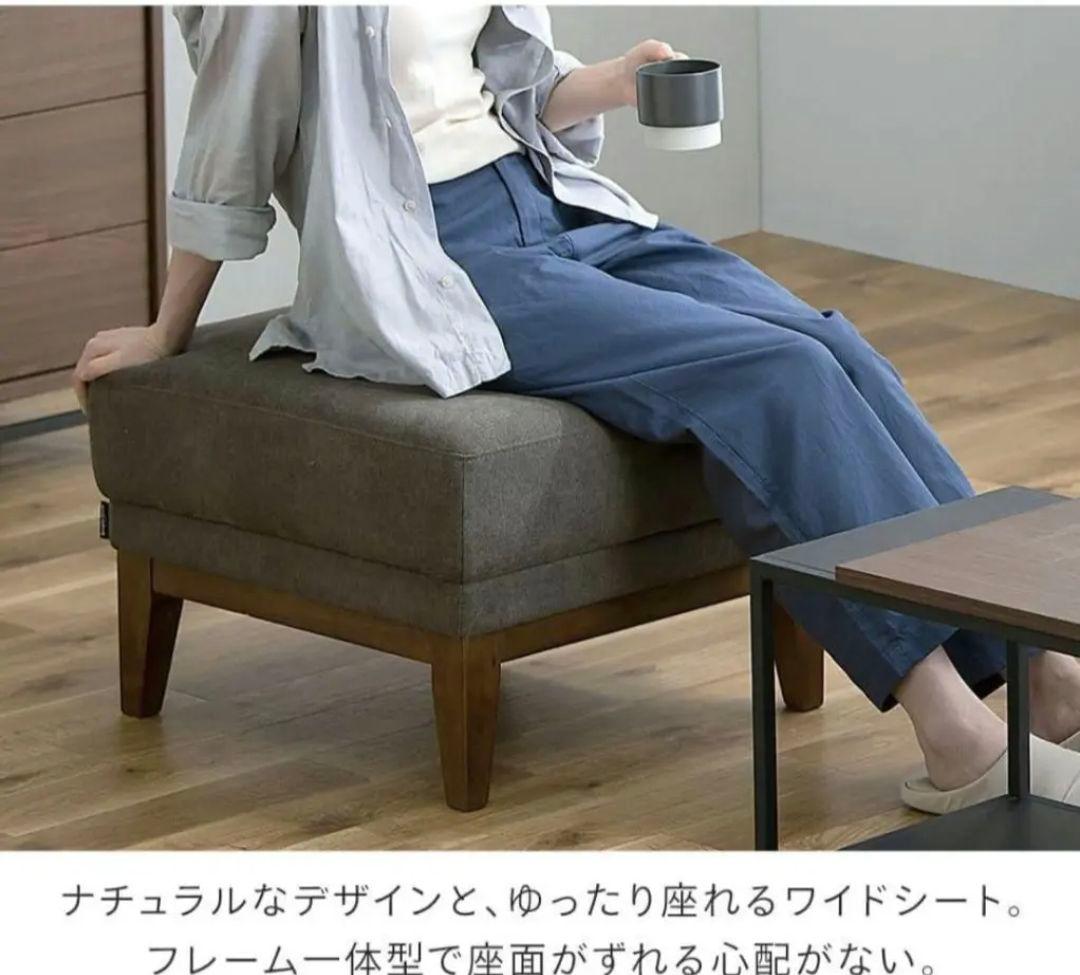 【美品】オットマン　グレー　幅・奥行57cm・高さ42cm