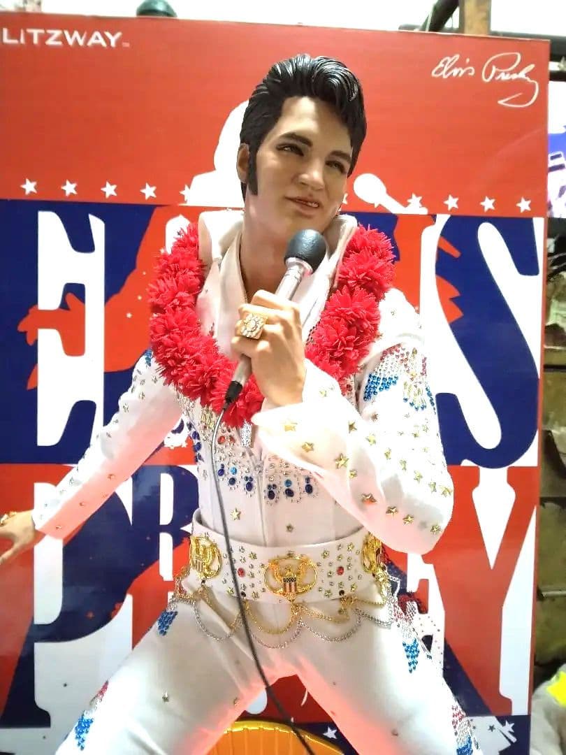 入手困難❄永遠のスター☆エルビス・プレスリー フィギュア1/4スケール(別顔付き