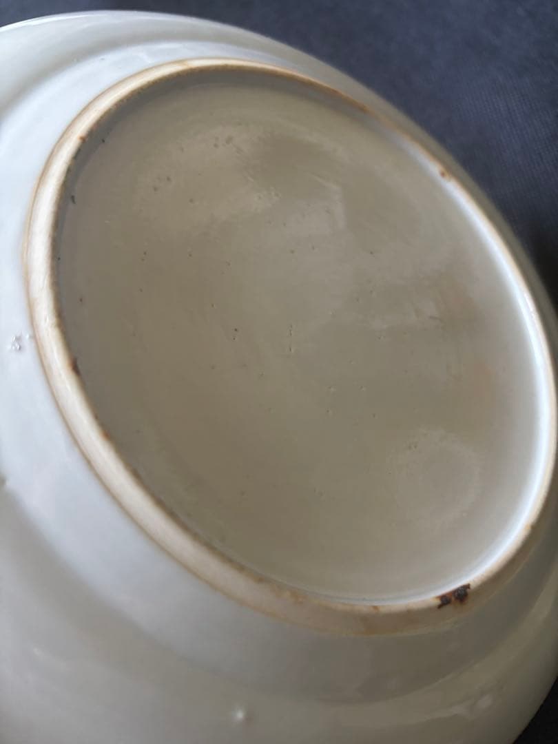 中国古美術品　清の時代　粉彩山水風景中皿　21.5cm