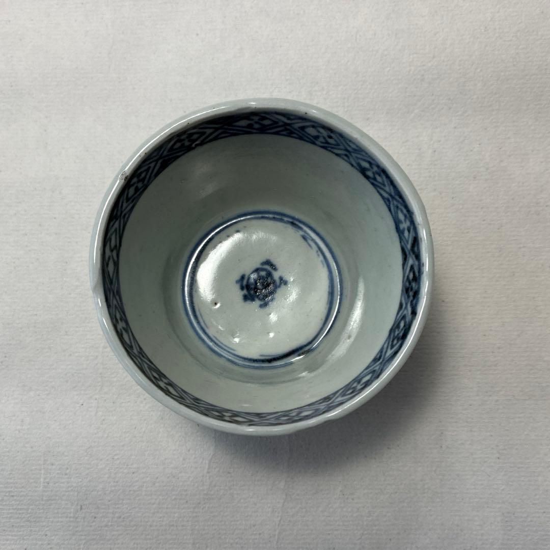 古伊万里　染付　五三桐　蕎麦猪口