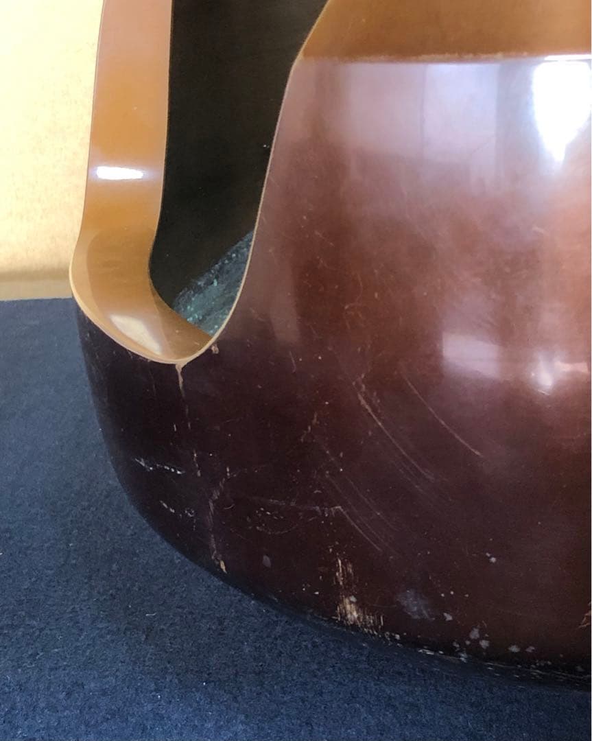 《レ》茶道具 唐銅風炉 秋元宗幹 真塗小板付 共箱 251111う6