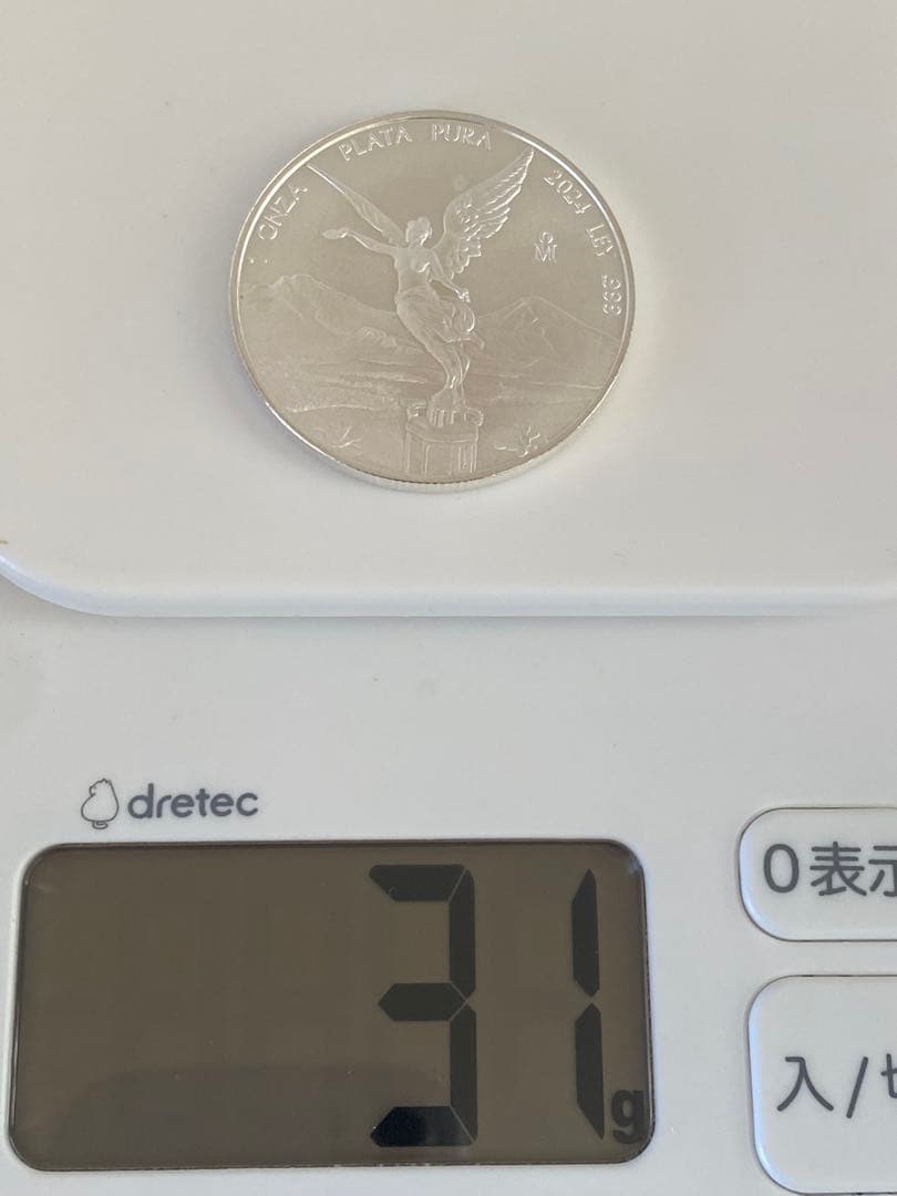 未使用 リベルタド銀貨 2024 1oz 純銀 .999 メキシコ
