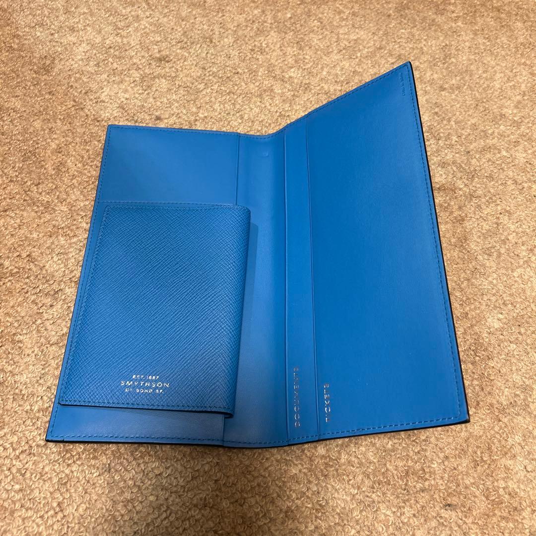 SMYTHSON スマイソン ボーディングパス　パスポートケースセット ブルー