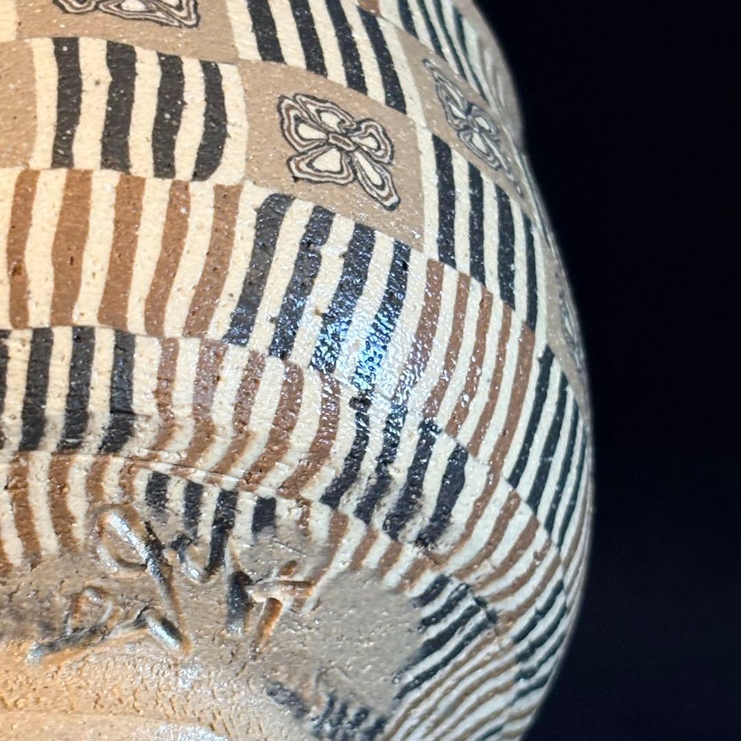 H*n様 水野教雄作　抹茶碗　練り込み