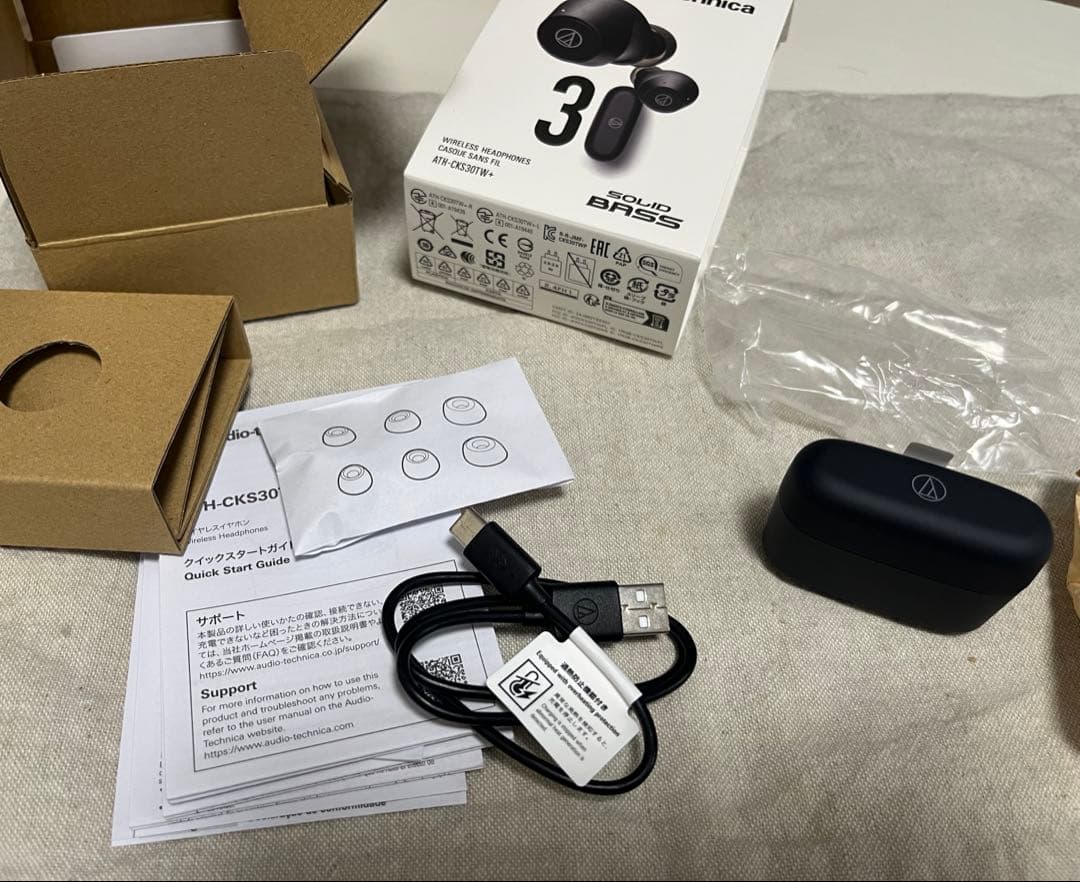 新品　audio-technica ATH-CKS30TW+ ワイヤレスイヤホン