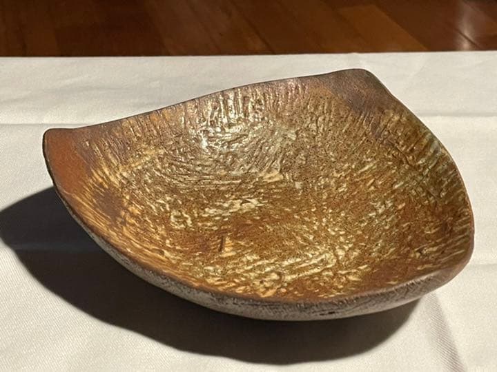 益子焼　作家物　三角 器