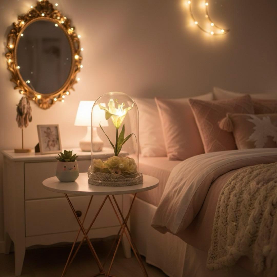 【匿名配送】塔の上のラプンツェル　魔法の花　光るインテリア