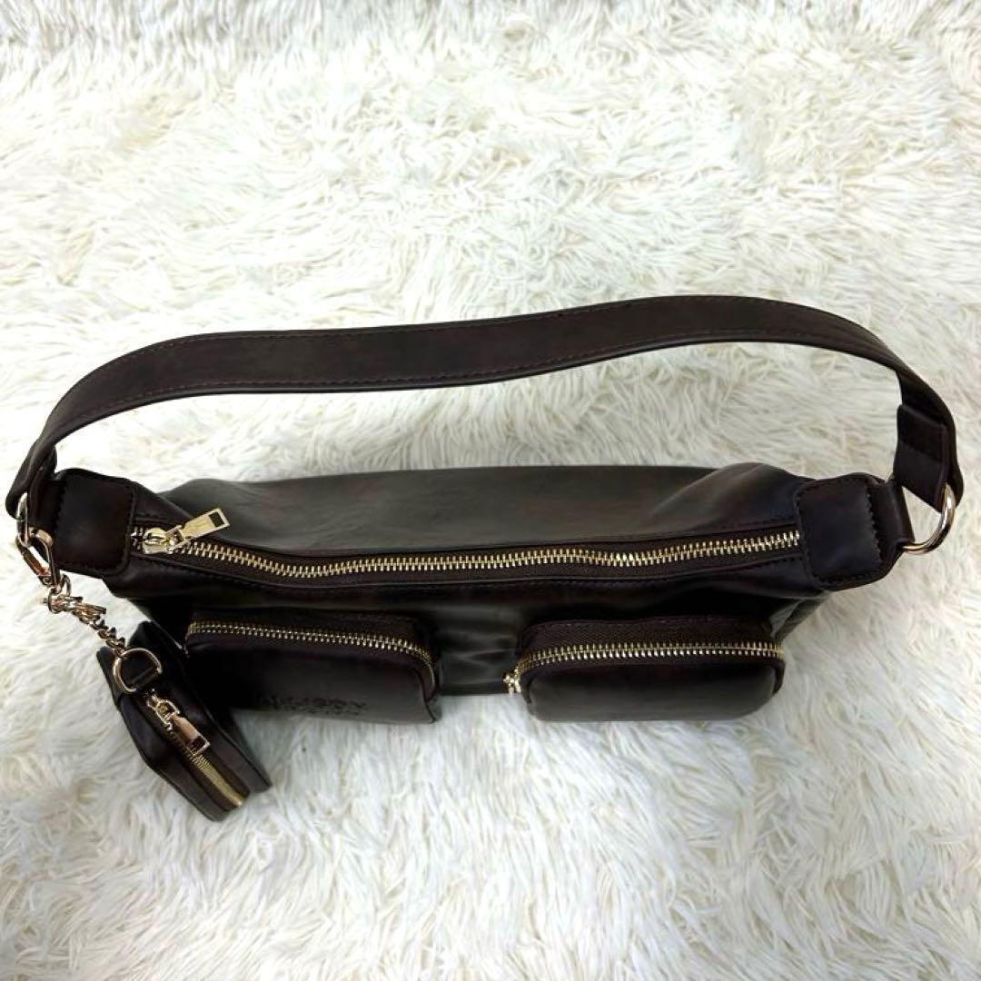 ALLISON BROWN ショルダーバッグ ポーチ付き　チョコレート