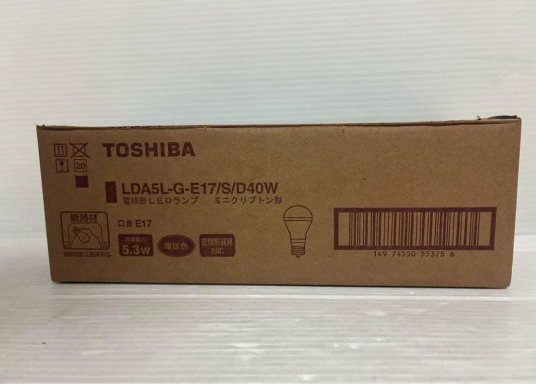 東芝 LED 電球　10個セット LDA5L-G-E17/S/D40W