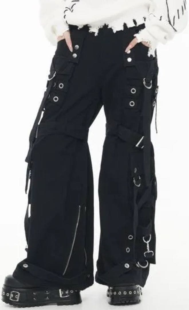 REFLEM カーゴパンツ 黒 地雷