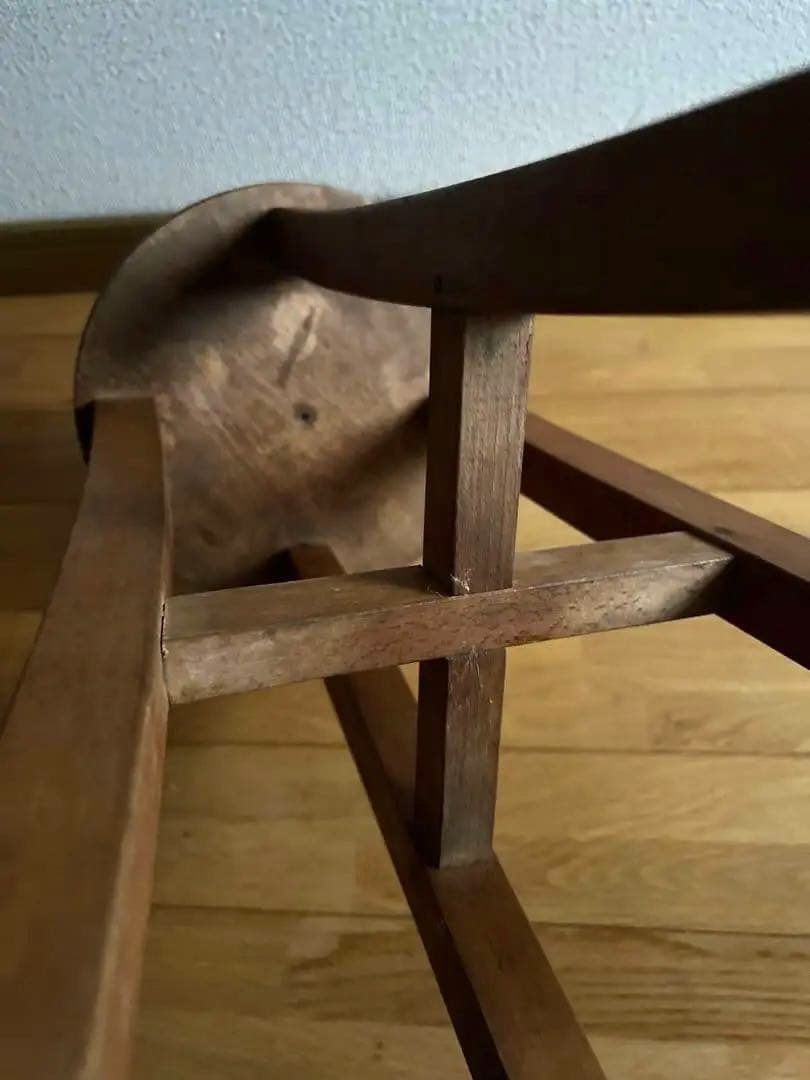 昭和レトロ 木製 スツール 丸椅子 古椅子　花台　アンティーク　古道具