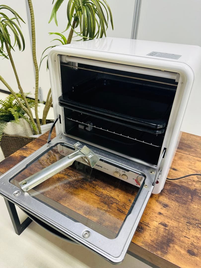 ホワイト トースター コンパクトSANYO サンヨー電気オーブンSOB-156型