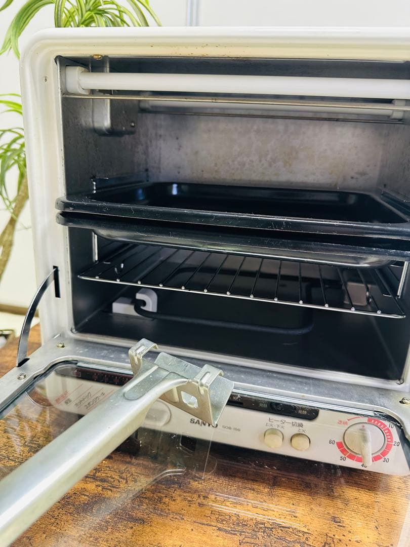 ホワイト トースター コンパクトSANYO サンヨー電気オーブンSOB-156型