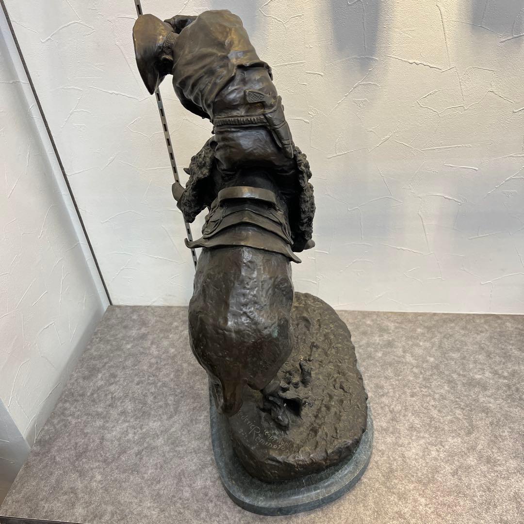 フランス　在銘　ブロンズ　ロデオ　32.2kg 高さ59㎝東な8-0106☆1F