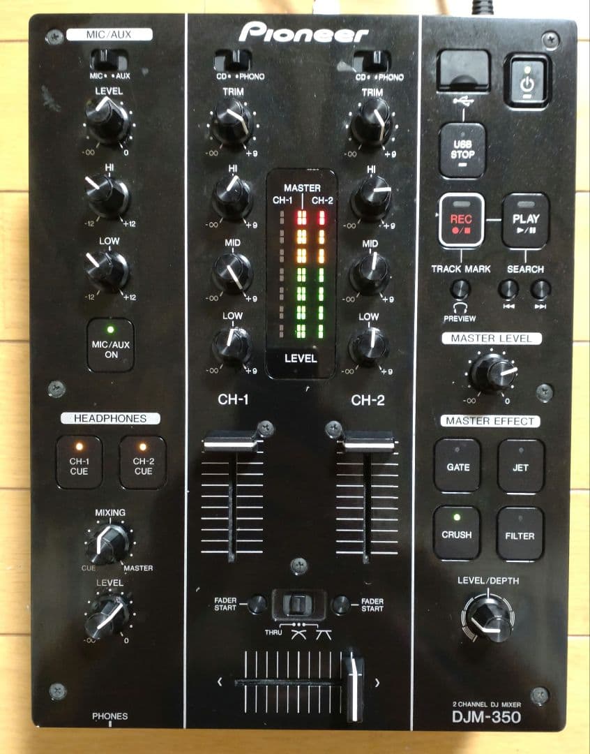 Pioneer DJM-350 動作確認済み　クロスCHフェーダー交換　元箱あり