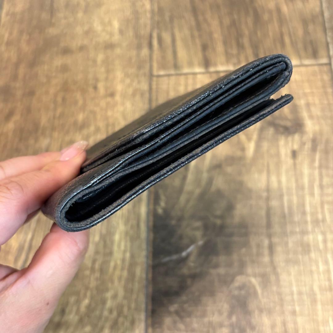 CHANEL シャネル 折りたたみ 財布 レザー キャビアスキン ヴィンテージ