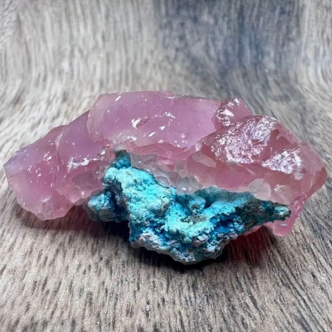 コバルトカルサイト クリソコラ 共生 鉱物 標本 原石