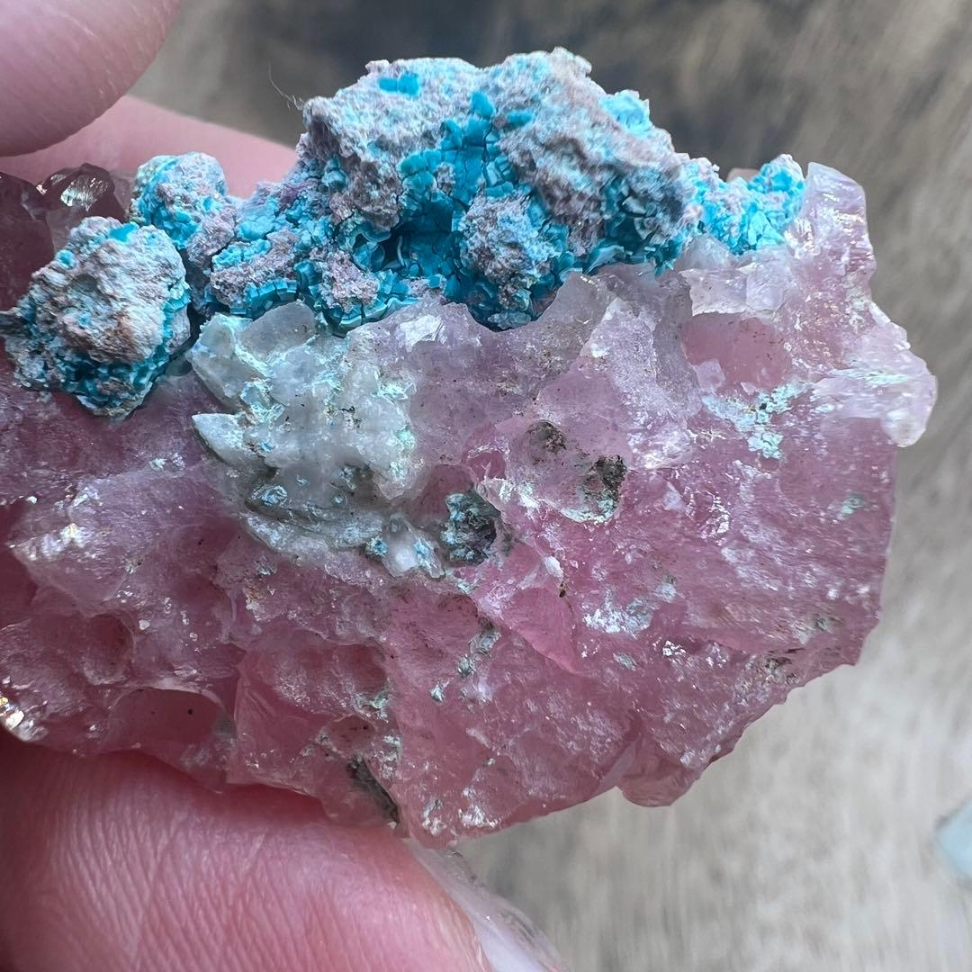 コバルトカルサイト クリソコラ 共生 鉱物 標本 原石