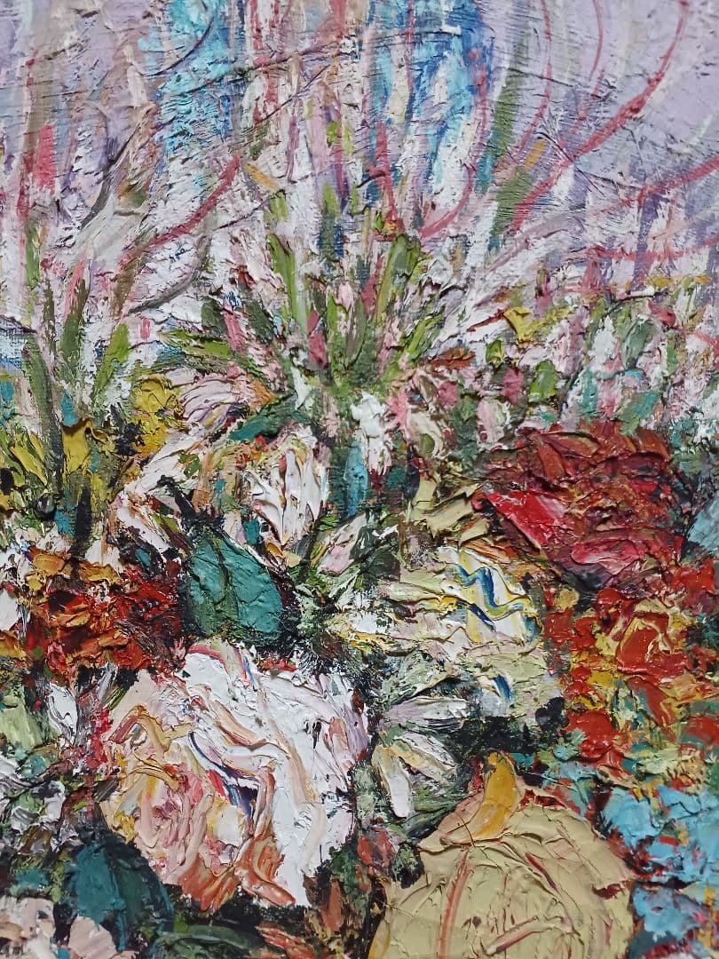 ◆原田雅兆　「blossom」（仮題）　油彩　F6号　元現展創立会員・副会長◆