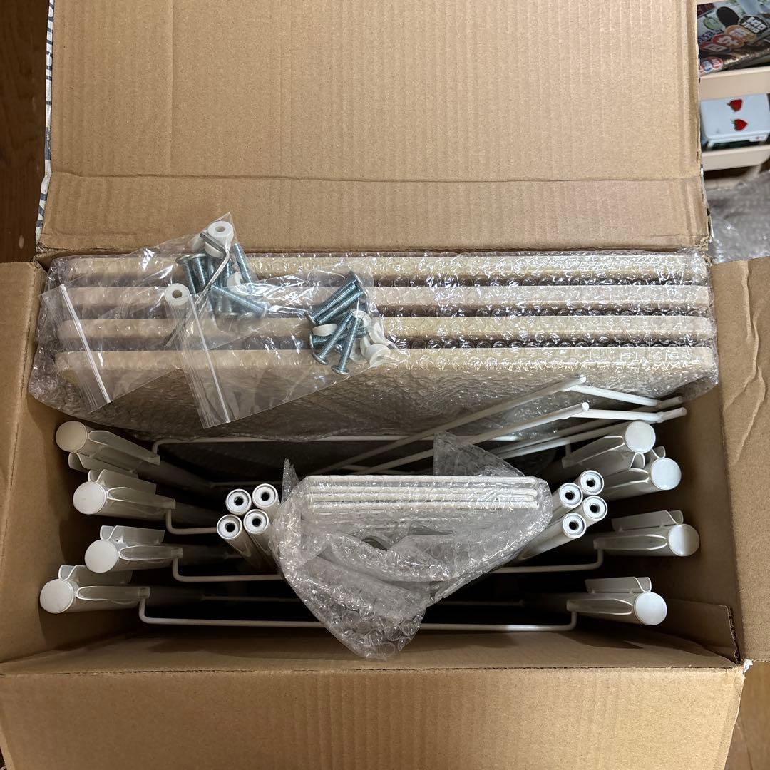 山善押入れ収納ラック ストッパー付き 2個セットOSR-7544WH/WH