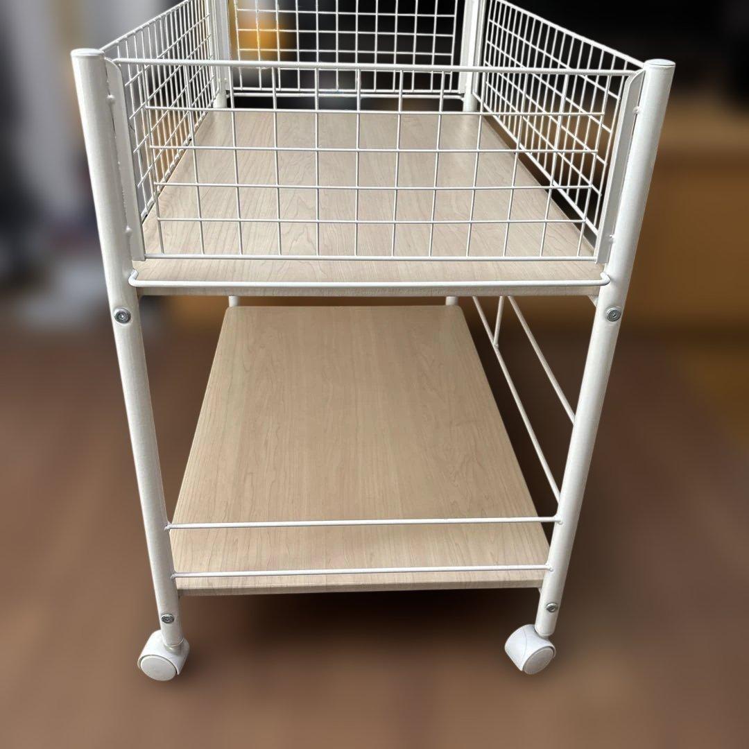 山善押入れ収納ラック ストッパー付き 2個セットOSR-7544WH/WH