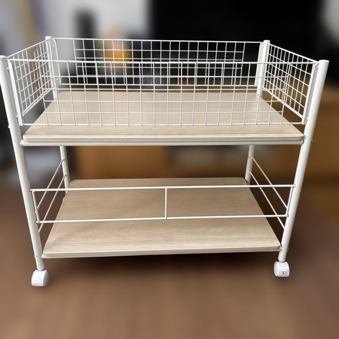 山善押入れ収納ラック ストッパー付き 2個セットOSR-7544WH/WH