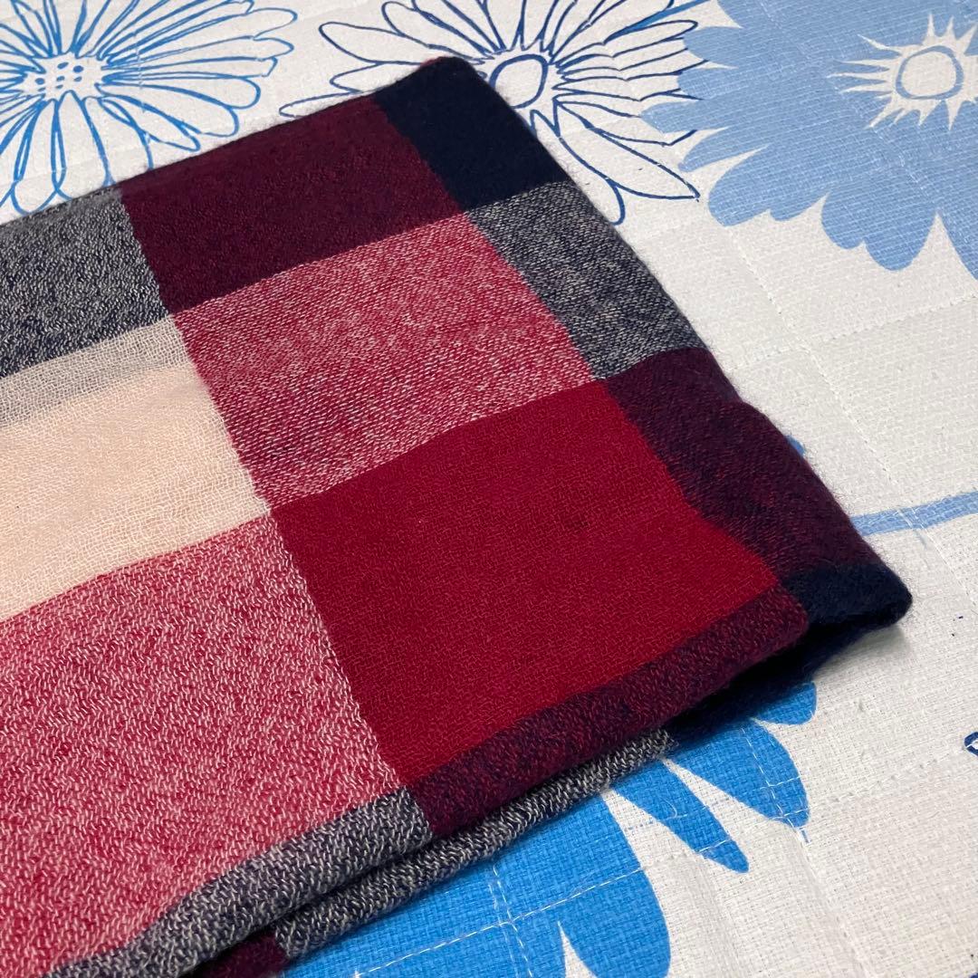 【希少・新品】マッキントッシュ　洗える　ブロック　チェック　カシミヤ　マフラー