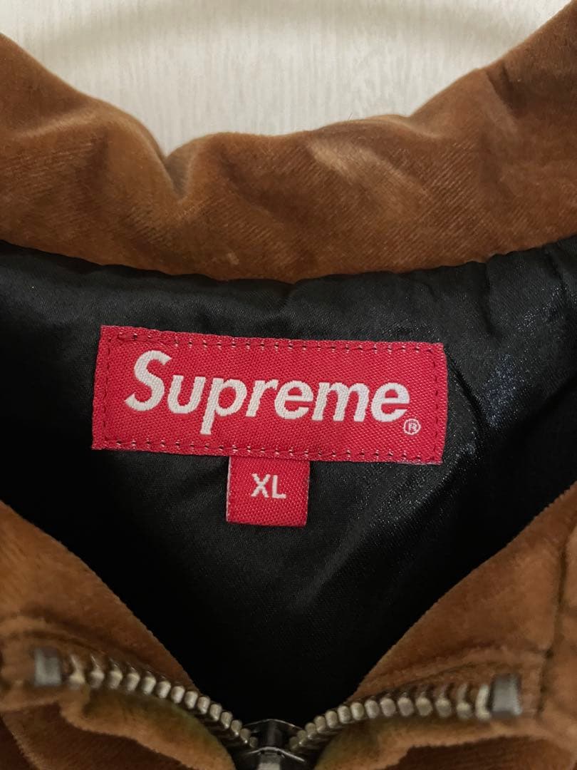 Supreme 20AWJacket ベルベットベロア ワーク ジャケット XL