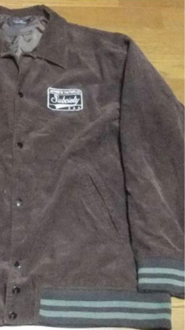subciety XL サブサエティ ジャケット コーデュロイ ワッペン 茶