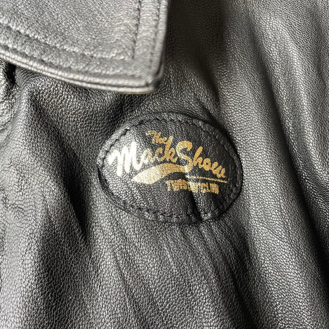 RALEIGH マックショウ 革ジャン レザージャケット ブラック ゴールド