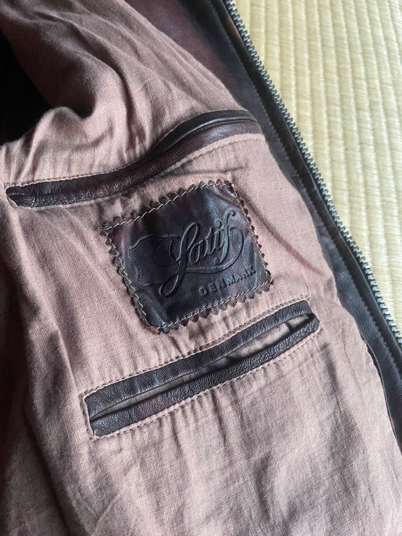 【雰囲気抜群80s】高級ラムナッパレザー　子羊革　デンマーク製　レザージャケット