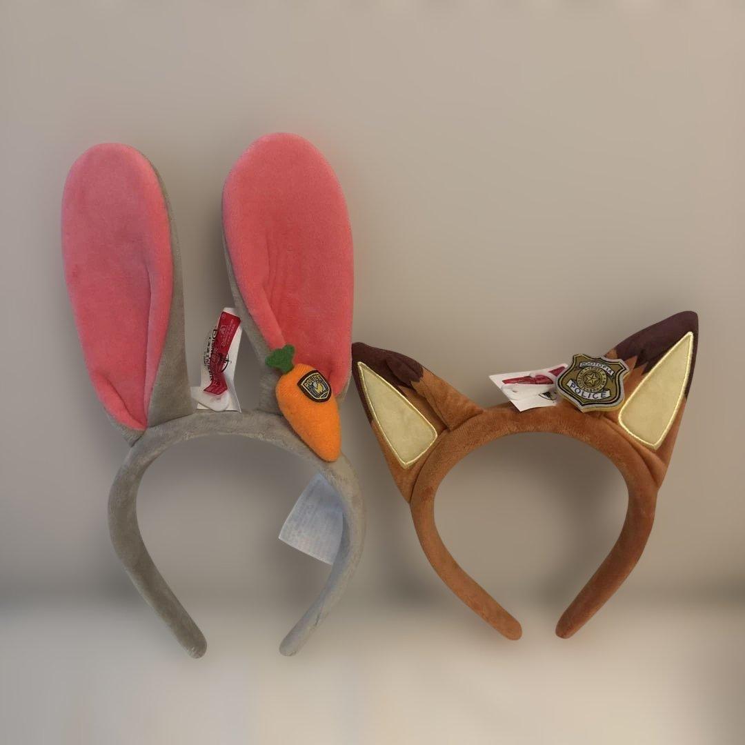 即発送　上海ディズニー ズートピア ジュディ　ニック　カチューシャ 正規品