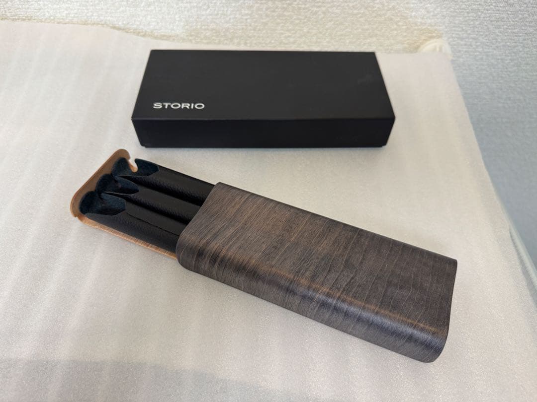 ストーリオ avanwood 万年筆ケース3本挿し 黒染め