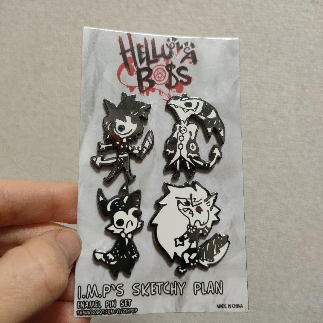 Helluva Boss ピン 4個セット I.M.P SKETCHY PLAN