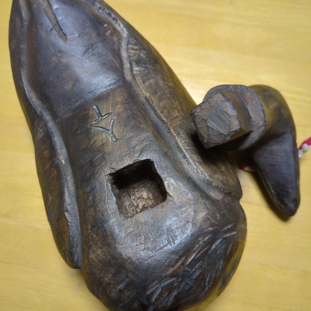 李朝　中期木雁　デコイ　彫刻　キロギ　朝鮮古美術