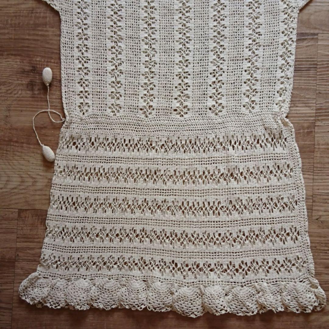 フランスアンティーク ワンピース レース編み 子ども用