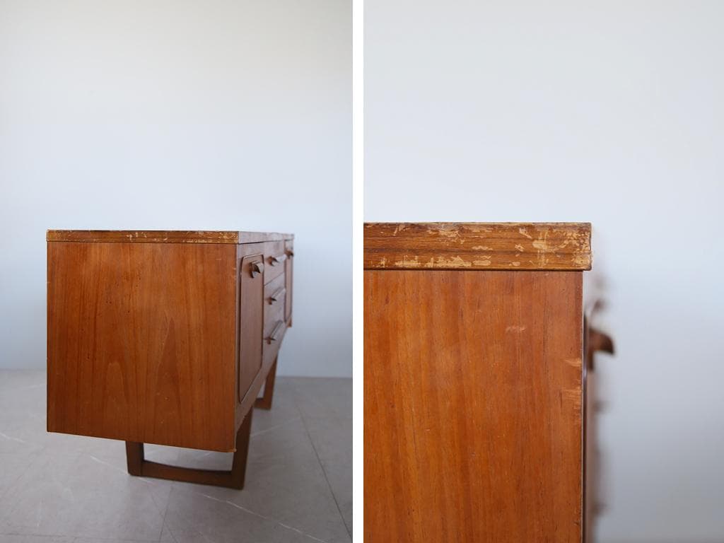 英国アンティークStonehill製サイドボード/木製机テレビ台(91-248)