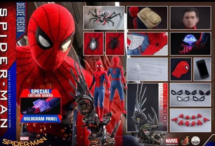 ホットトイズ 1/4 スパイダーマン デラックス版 限定ボーナスアクセサリー付き