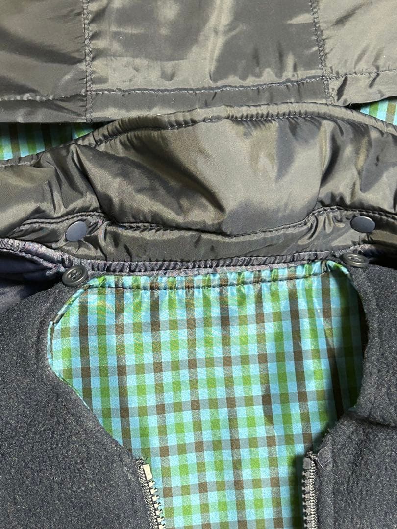 familiar ネイビー 中綿コート　90㎝　取り外しベスト付き　アウター