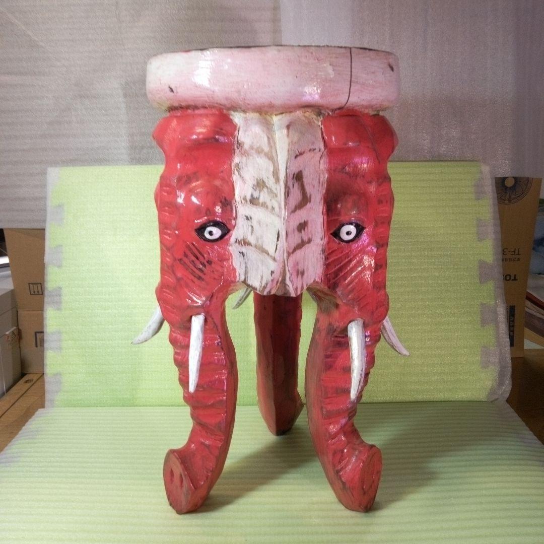 椅子　スツール　アフリカ製　象　アンティーク　民芸品　工芸品　民族　民族雑貨